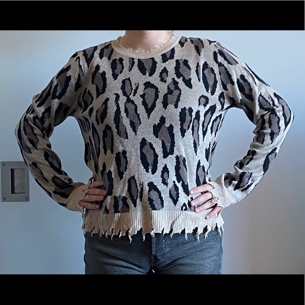 Leopard print sweater